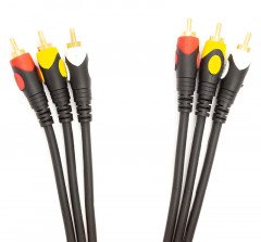 Кабель PowerPlant 3xRCA (M) - 3xRCA (M), 1.5 м