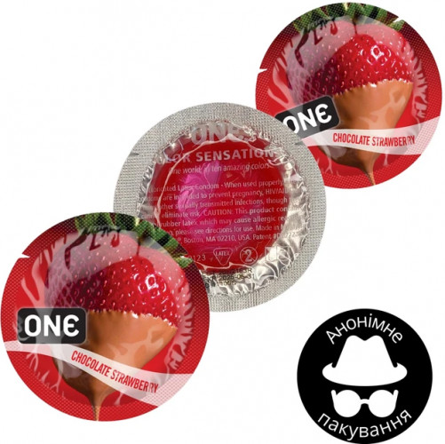 Презервативи One Flavor Waves Полуниця в шоколаді 3 шт