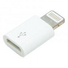 Переходник PowerPlant micro USB (F) - Lightning (M)