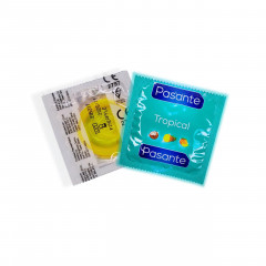 Презервативи Pasante Tropical зі смаком Ананаса Жовтий 1 шт.