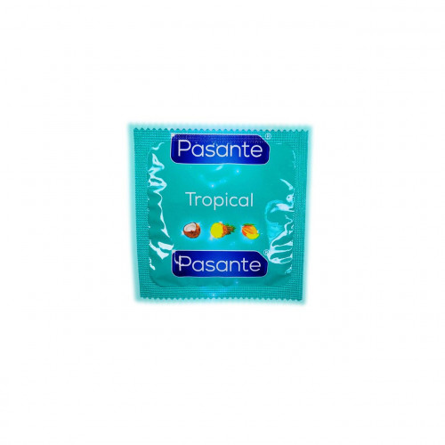 Презервативи Pasante Tropical зі смаком Ананаса Жовтий 1 шт.