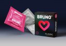 Презервативи якісні чоловічі класичні із силіконовим мастилом Bruno Classic 1 паковання 3 шт.