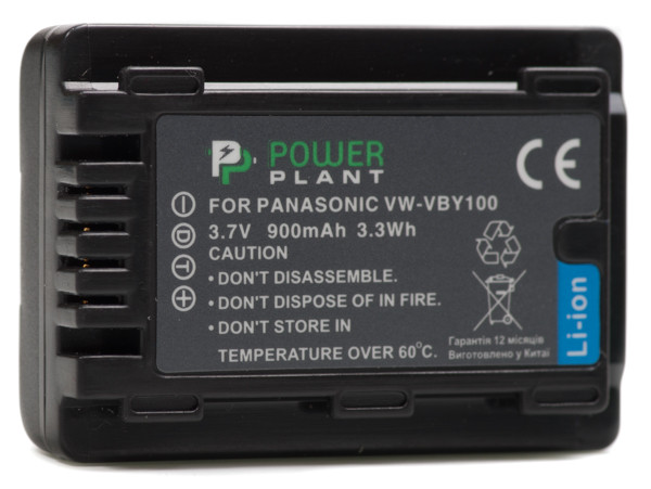 Аккумулятор PowerPlant Panasonic VW-VBY100 900mAh
