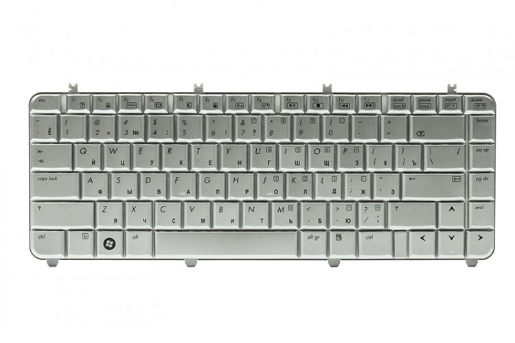 Клавиатура для ноутбука HP Pavilion DV5, DV5T, DV5-1000 серебристый, серебристый фрейм