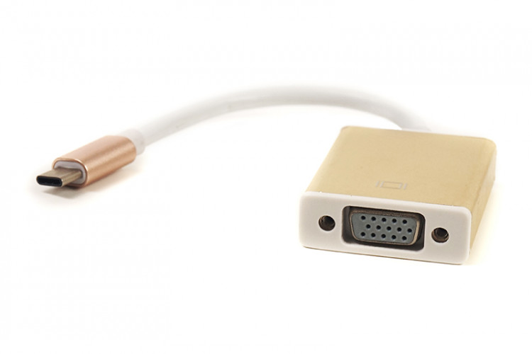 Кабель PowerPlant USB Type-C - VGA, 15cm