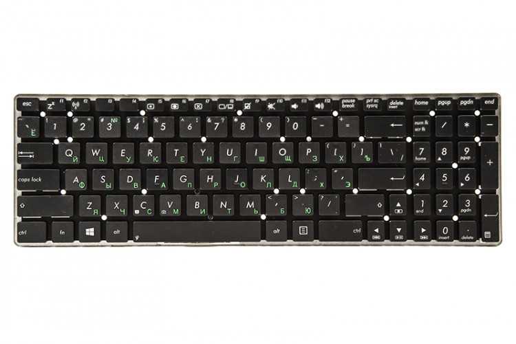Клавиатура для ноутбука ASUS K55, K75A, K75VD черный, без фрейма