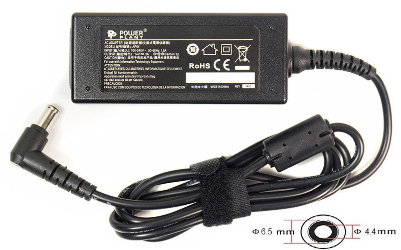 Блок питания для ноутбуков PowerPlant SAMSUNG 220V, 14V 42W 3A (6.5*4.4)