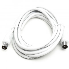 Кабель коаксиальный PowerPlant AV 75 Ом, 3 м, белый