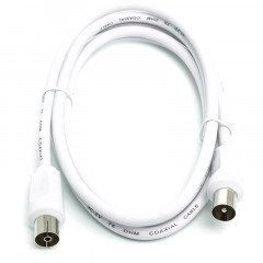 Кабель коаксиальный PowerPlant AV 75 Ом, 1.5 м, белый