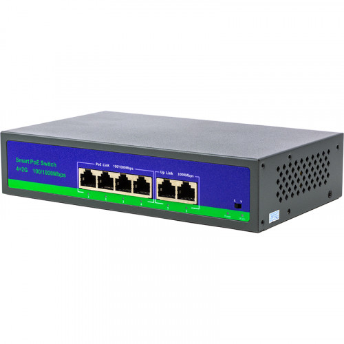PoE коммутатор 4ch 100Mbps+2G uplink