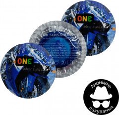 Презервативи One Color Sensation Adrenaline Rush Сині 3 шт