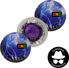 Презервативи One Struck by Color Sensations Фіолетові 3 шт