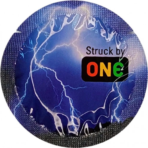 Презервативи One Struck by Color Sensations Фіолетові 3 шт