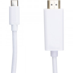Видео кабель PowerPlant HDMI male - USB Type-C, 1.8м