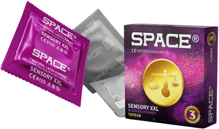 Презервативи Space Sensory XXL Гороскоп 12 упаковок по 3 шт
