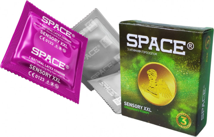 Презервативи Space Sensory XXL Гороскоп 12 упаковок по 3 шт