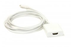 Видео кабель PowerPlant HDMI female - USB Type-C, 1.8м