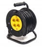 Удлинитель на катушке PowerPlant 25 м, 3x2.5мм2, 16А, 4 розетки, морозостойкий (JY-2002/25)