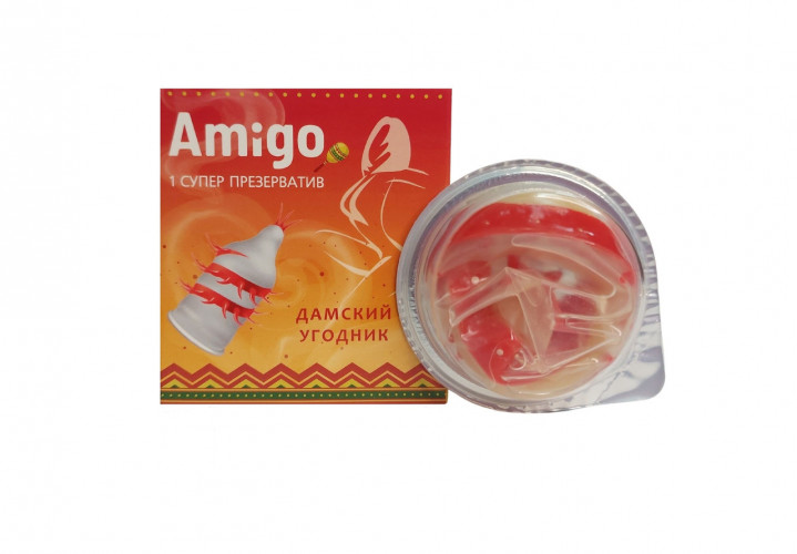 Презерватив Amigo текстурний з вусами "Жіночий угодник "