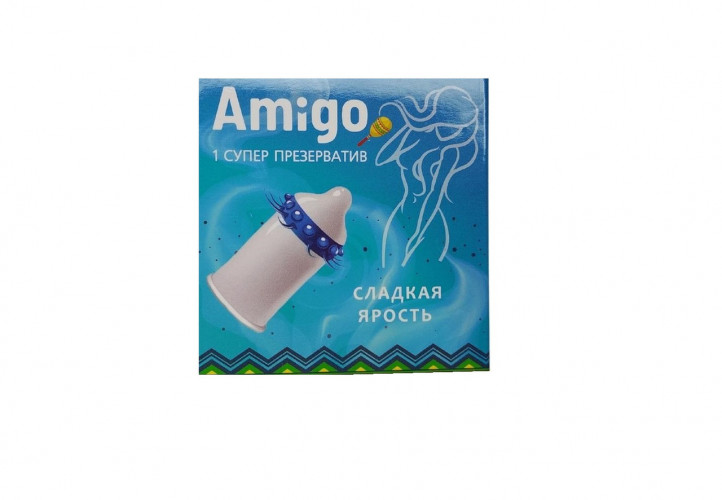 Презерватив Amigo текстурний із шипами "Солодка лють"