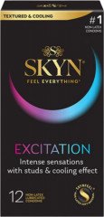 Презервативи Skyn Excitation з рельєфом і охолоджувальним ефектом 12 шт