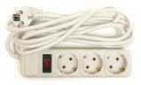 Сетевой фильтр PowerPlant 3 м, 3x1.5мм2, 10А, 3 розетки, евростандарт (JY-1054/3)
