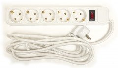 Сетевой фильтр PowerPlant 3 м, 3x1.5мм2, 10А, 5 розеток, евростандарт (JY-1056/3)
