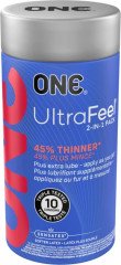 Презервативи One UltraFeel 2 в 1 Ультратонкий з додатковим пакетом мастила 10 шт