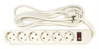 Сетевой фильтр PowerPlant 3 м, 3x1.5мм2, 10А, 6 розеток, евростандарт (JY-1057/3)