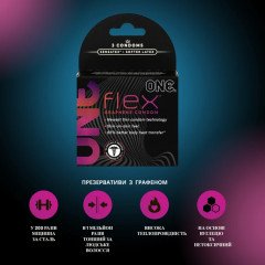 Презервативи One Flex Графенові ультратонкі 3 шт