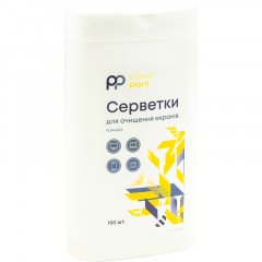 Салфетки PowerPlant для очистки экранов, 100 шт.
