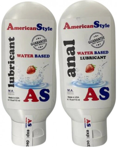 Набір лубрикантів на водно-силіконовій основі American Style Полуниця 115 мл + Анальний 115 мл