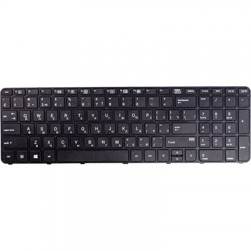 Клавиатура для ноутбука HP 450 G3, 470 G3 черный, черный фрейм