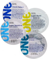 Презервативи One Super Sensitive, Studs, Pleasure Plus, Classic 4 шт