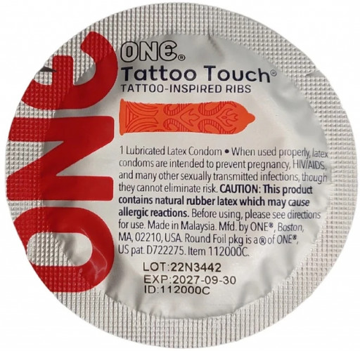 Презервативи One Tattoo Touch 3 шт + Лубрикант One Oasis 4.5 мл