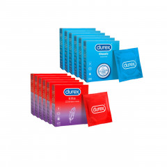 Презервативи DUREX Elite +  Classic Блок  36 шт (12 уп по 3 шт.) латексні з силіконовою змазкою