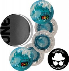Презервативи One Catch The Perfect Color Sensations Блакитні 5 шт у кейсі