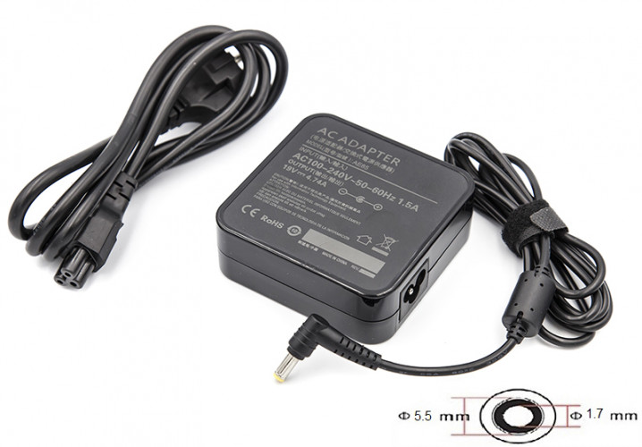 Блок питания для ноутбуков PowerPlant ACER 220V, 19V 90W 4.74A (5.5*1.7) wall mount