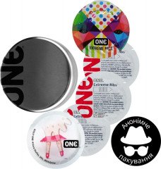 Презервативи One Pleasure Plus з повітряною ребристою капсулою 5 шт у кейсі