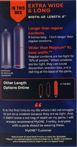 Презервативи My ONE Extra Wide & Long 10 шт