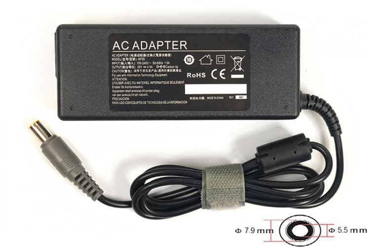 Блок питания для ноутбуков PowerPlant IBM/LENOVO 220V, 20V 90W 4.5A (7.9*5.5)