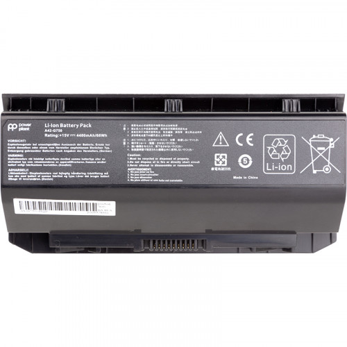 Аккумулятор PowerPlant для ноутбуков ASUS G750 Series (A42-G750) 15V 4400mAh