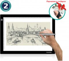 LED планшет (светокопировальный) Huion L4S + перчатка