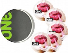 Презервативи One Flavor Waves Bubblegum Фіолетові 5 шт у кейсі