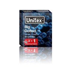 Презервативи з пухирцями чутливі Unitex Big Dotted 48 штук (12 паковань по 4 шт.)